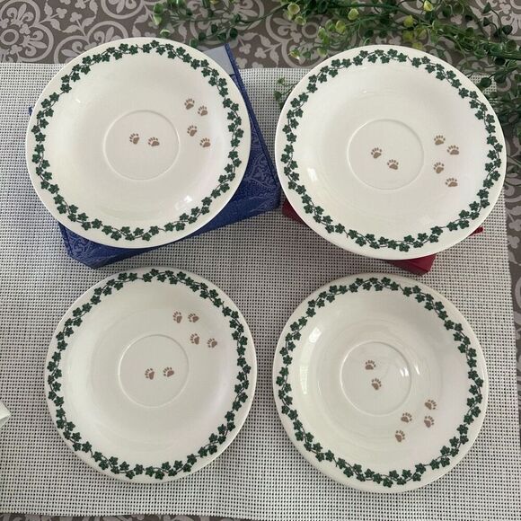 Paul Cardew Design 2004 Boyds Bears 4pc Cup & 4pc Saucer 25yrs anniv Vintage - Picture 5 of 9